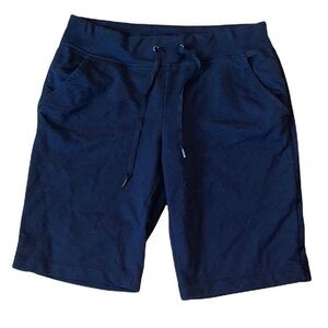 Eddie Bauer soft shorts black drawstring waist womens size medium